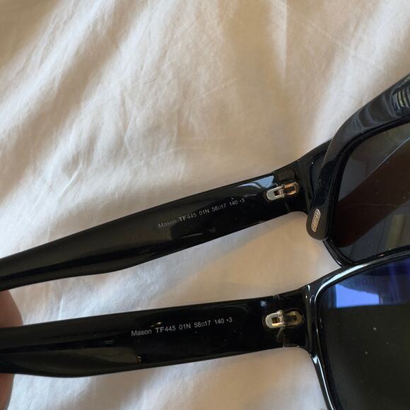 TOM FORD MASON Lot (2) FT0445 01N Sunglasses Black Frame Green Lenses 58mm - Picture 3 of 7